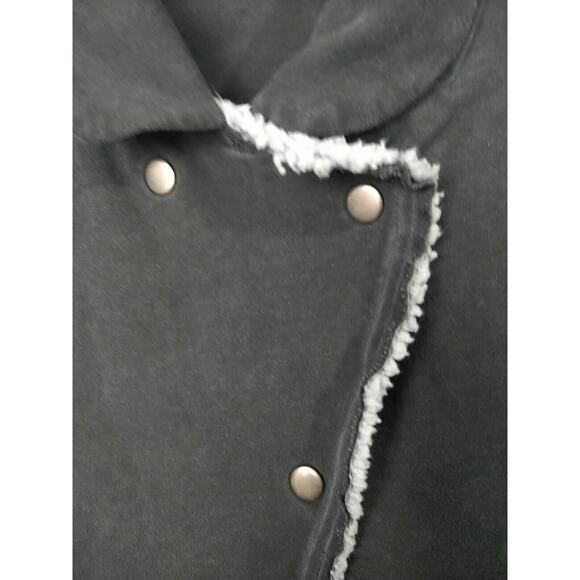 Yest Woman 12 Jacket Lightweight Collared Snap Zip Pocket Casual Y2K Grunge - Picture 2 of 9